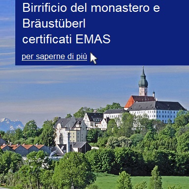 Birrificio del monastero e Bräustüberl certificati EMAS - per saperne di più